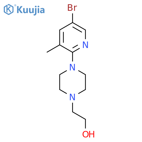2-4-(5-Bromo-3-methyl-2-pyridinyl)-1-piperazinyl-1-ethanol structure