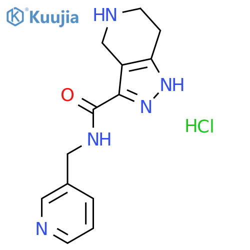 N-(3-Pyridinylmethyl)-4,5,6,7-tetrahydro-1H-pyrazolo4,3-cpyridine-3-carboxamide hydrochloride structure