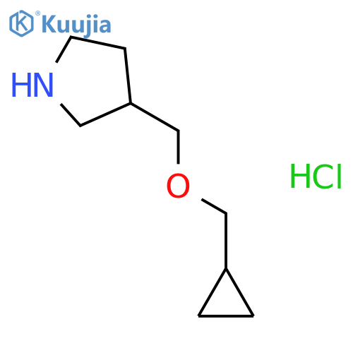 3-[(Cyclopropylmethoxy)methyl]pyrrolidine hydrochloride structure