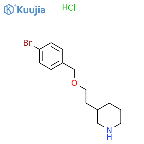3-{2-(4-Bromobenzyl)oxyethyl}piperidinehydrochloride structure
