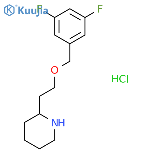 2-{2-(3,5-Difluorobenzyl)oxyethyl}piperidinehydrochloride structure