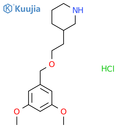 3-{2-(3,5-Dimethoxybenzyl)oxyethyl}piperidinehydrochloride structure