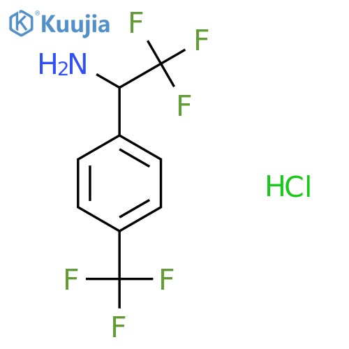 2,2,2-Trifluoro-1-(4-trifluoromethyl-phenyl)-ethylamine hydrochloride structure