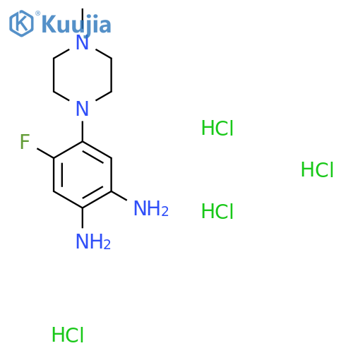 4-Fluoro-5-(4-methyl-piperazin-1-YL)-benzene-1,2-diamine tetrahydrochloride structure