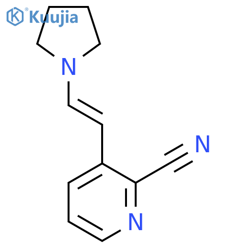 3-(2-Pyrrolidin-1-YL-vinyl)-pyridine-2-carbonitrile structure