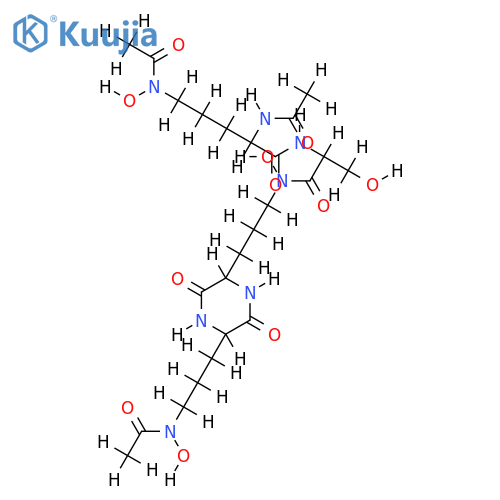 D-alpha-N-acetyl-delta-N-acetyl-delta-N-hydroxyornithine-D-serine-cyclo(L-delta-N-hydroxyornithine-L-delta-N-acetyl-delta-N-hydroxyornithine) structure
