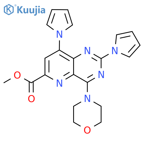 Methyl 4-morpholin-4-yl-2,8-di(pyrrol-1-yl)pyrido[3,2-d]pyrimidine-6-carboxylate structure