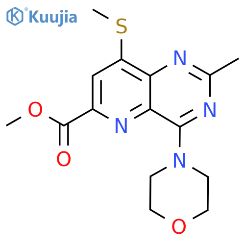 Methyl 2-methyl-8-methylsulfanyl-4-morpholin-4-ylpyrido[3,2-d]pyrimidine-6-carboxylate structure