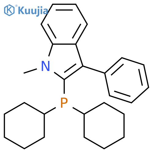2-(Dicyclohexylphosphino)-1-methyl-3-phenyl-1H-indole structure