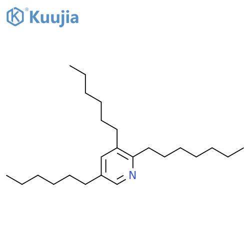 Pyridine, 2-heptyl-3,5-dihexyl- structure
