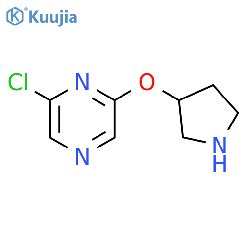 2-chloro-6-(pyrrolidin-3-yloxy)pyrazine structure