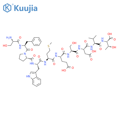 L-Threonine,L-seryl-L-phenylalanyl-L-prolyl-L-tryptophyl-L-methionyl-L-a-glutamyl-L-seryl-L-a-aspartyl-L-valyl- structure