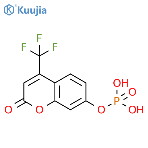 2H-1-Benzopyran-2-one,7-(phosphonooxy)-4-(trifluoromethyl)- structure