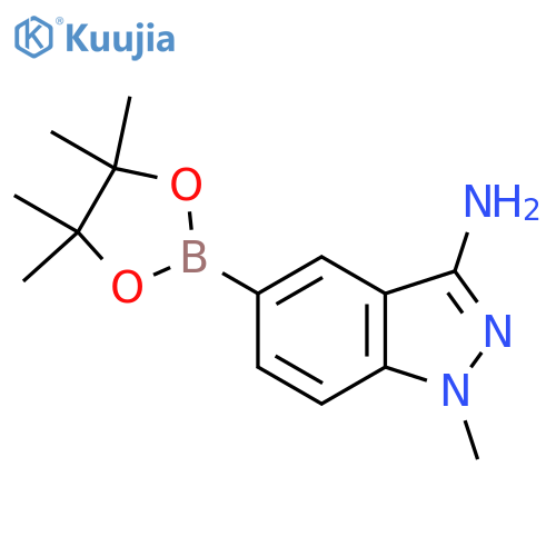 1-Methyl-5-(4,4,5,5-tetramethyl-1,3,2-dioxaborolan-2-yl)-1h-indazol-3-amine structure