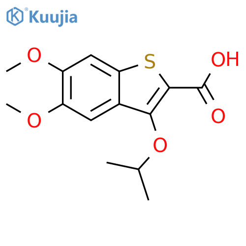 Benzo[b]thiophene-2-carboxylic acid,5,6-dimethoxy-3-(1-methylethoxy)- structure