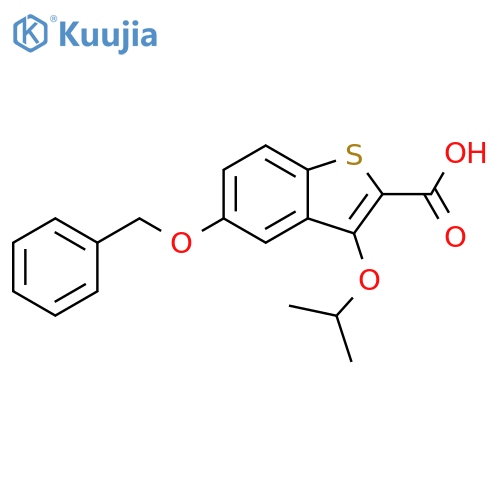 Benzo[b]thiophene-2-carboxylic acid,3-(1-methylethoxy)-5-(phenylmethoxy)- structure