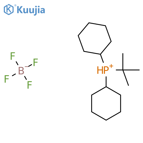 Tert-Butyldicyclohexylphosphonium tetrafluoroborate structure