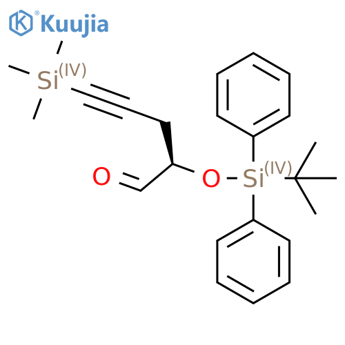 (2R)- 2-(1,1-Dimethylethyl)diphenylsilyloxy-5-(trimethylsilyl)-4-pentynal structure