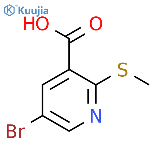 5-Bromo-2-(methylthio)nicotinic acid structure