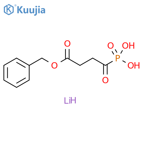 Butanoic acid, 4-oxo-4-phosphono-, 1-(phenylmethyl) ester, lithium salt (1:2) structure