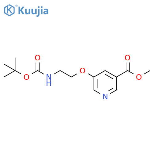 5-(2-TERT-BUTOXYCARBONYLAMINO-ETHOXY)-NICOTINIC ACID METHYL ESTER structure