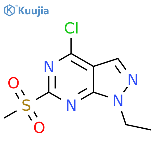 4-Chloro-1-ethyl-6-(methylsulfonyl)-1H-pyrazolo3,4-dpyrimidine structure