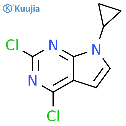 2,4-Dichloro-7-cyclopropyl-7H-pyrrolo2,3-dpyrimidine structure