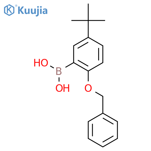 2-(Benzyloxy)-5-t-butylphenylboronic acid structure