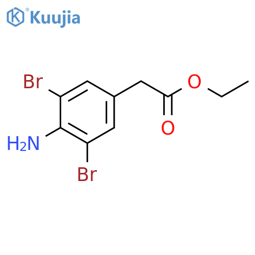Benzeneacetic acid, 4-amino-3,5-dibromo-, ethyl ester structure