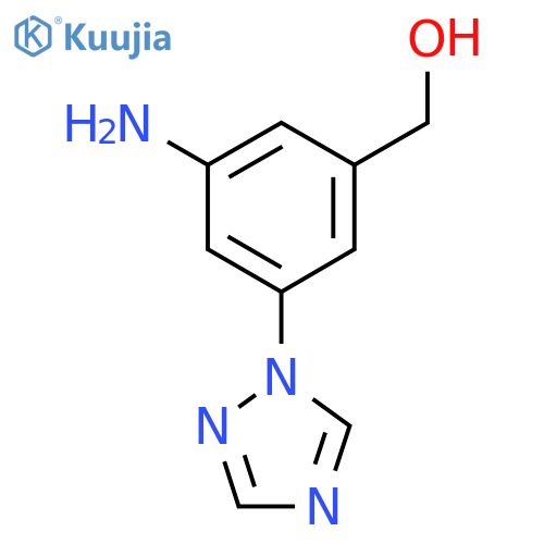 (3-Amino-5-(1H-1,2,4-triazol-1-yl)phenyl)methanol structure