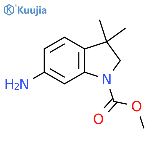 Methyl 6-amino-3,3-dimethylindoline-1-carboxylate structure