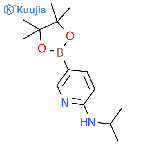 N-isopropyl-5-(4,4,5,5-tetramethyl-1,3,2-dioxaborolan-2-yl)pyridin-2-amine structure