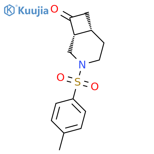 3-Azabicyclo[4.2.0]octan-8-one, 3-[(4-methylphenyl)sulfonyl]-, cis- structure