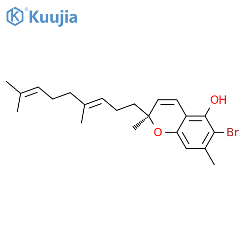 2H-1-Benzopyran-5-ol, 6-bromo-2-[(3E)-4,8-dimethyl-3,7-nonadien-1-yl]-2,7-dimethyl-, (2S)- structure
