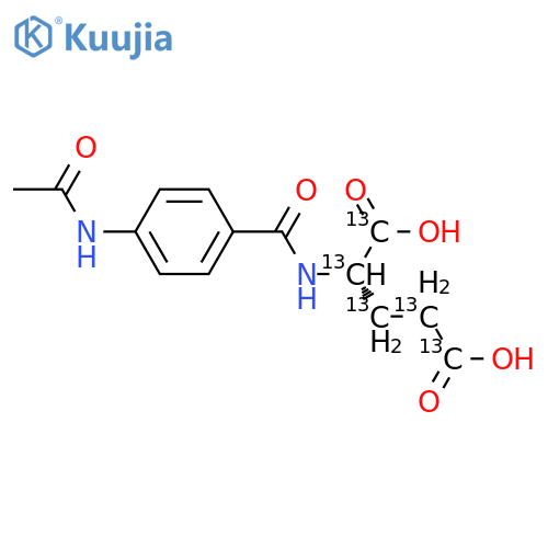 (4-Acetamidobenzoyl)-L-glutamic-13C5 Acid structure