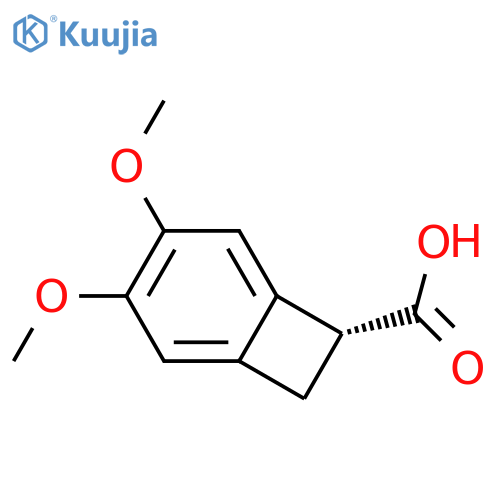 (R)-4,5-dimethoxy-1,2-dihydrocyclobutabenzene-1-carboxylic acid structure