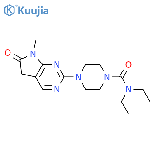 1-Piperazinecarboxamide,4-(6,7-dihydro-7-methyl-6-oxo-5H-pyrrolo[2,3-d]pyrimidin-2-yl)-N,N-diethyl- structure