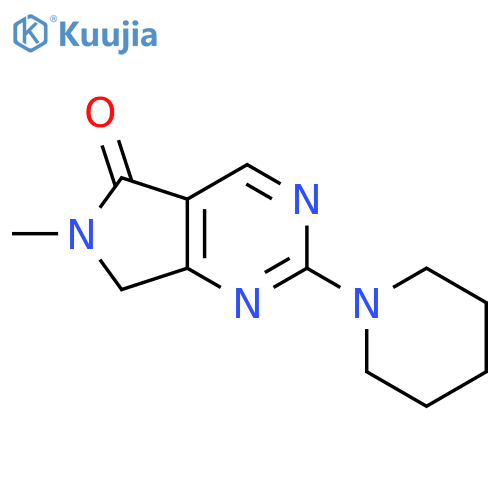 6-methyl-2-piperidin-1-yl-6,7-dihydro-5H-pyrrolo[3,4-d]pyrimidin-5-one structure