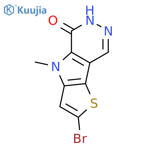 2-Bromo-4-methyl-4H-thieno2',3':4,5-pyrrolo2,3-dpyridazin-5(6H)-one structure