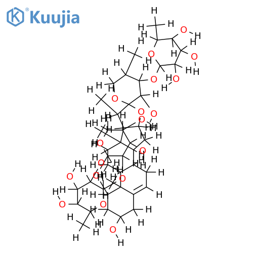 (1beta,3beta,23S,25R)-1-{[2-O-(6-deoxy-alpha-L-mannopyranosyl)-alpha-L-arabinopyranosyl]oxy}-3,23-dihydroxyspirosta-5,25(27)-dien-24-yl 6-deoxy-beta-D-galactopyranoside structure