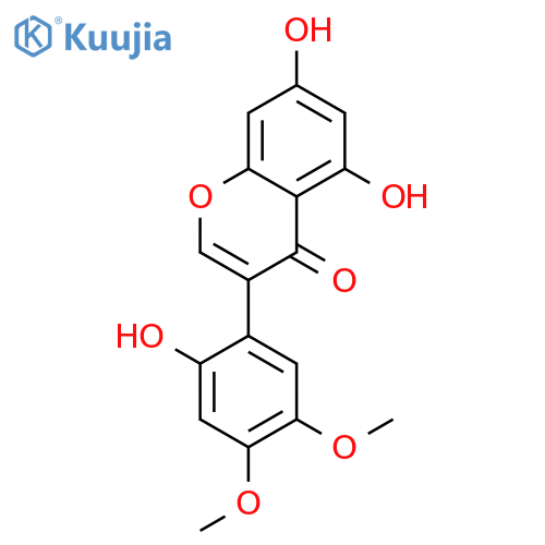 4H-1-Benzopyran-4-one,5,7-dihydroxy-3-(2-hydroxy-4,5-dimethoxyphenyl)- structure