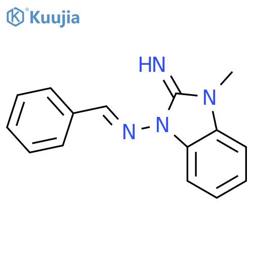 1H-Benzimidazol-1-amine, 2,3-dihydro-2-imino-3-methyl-N-(phenylmethylene)- structure