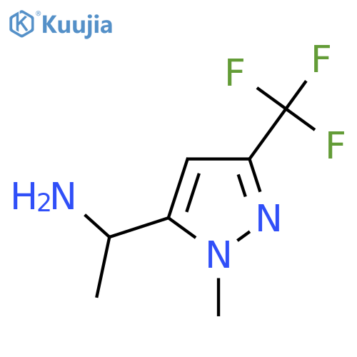 1-1-methyl-3-(trifluoromethyl)-1H-pyrazol-5-ylethan-1-amine structure