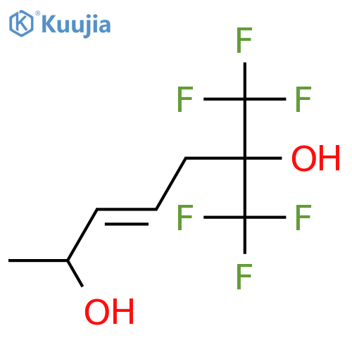 3-Heptene-2,6-diol, 7,7,7-trifluoro-6-(trifluoromethyl)- structure