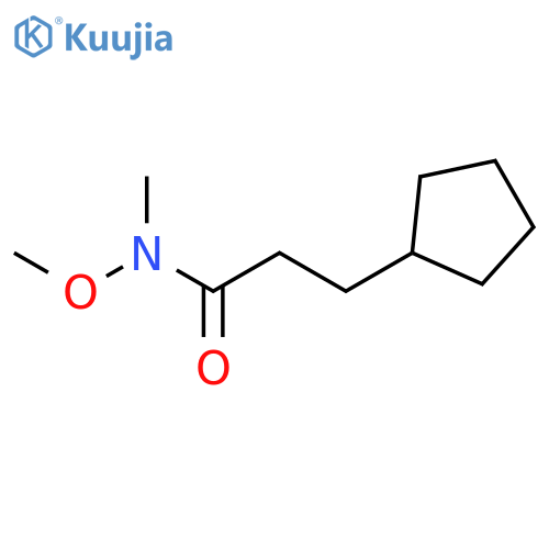 3-Cyclopentyl-N-methoxy-N-methylpropanamide structure