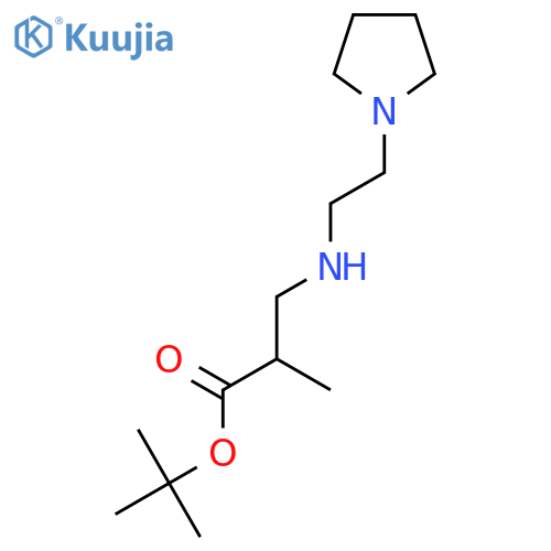 Tert-Butyl 2-methyl-3-{[2-(pyrrolidin-1-yl)ethyl]amino}propanoate structure