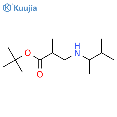Tert-Butyl 2-methyl-3-[(3-methylbutan-2-yl)amino]propanoate structure