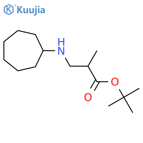 Tert-butyl 3-(cycloheptylamino)-2-methylpropanoate structure