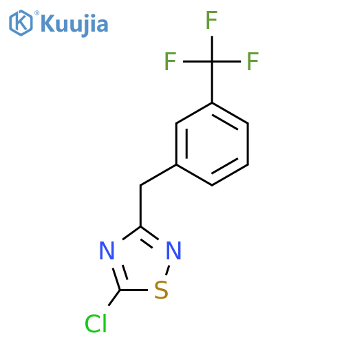 5-Chloro-3-{[3-(trifluoromethyl)phenyl]methyl}-1,2,4-thiadiazole structure