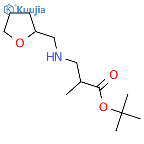 Tert-Butyl 2-methyl-3-[(oxolan-2-ylmethyl)amino]propanoate structure